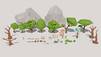 Low Poly Nature 3D Asset Pack