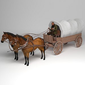 Horse-Drawn Wagon 4K
