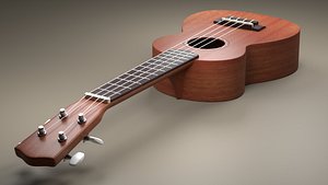 3D ukulele instrument model