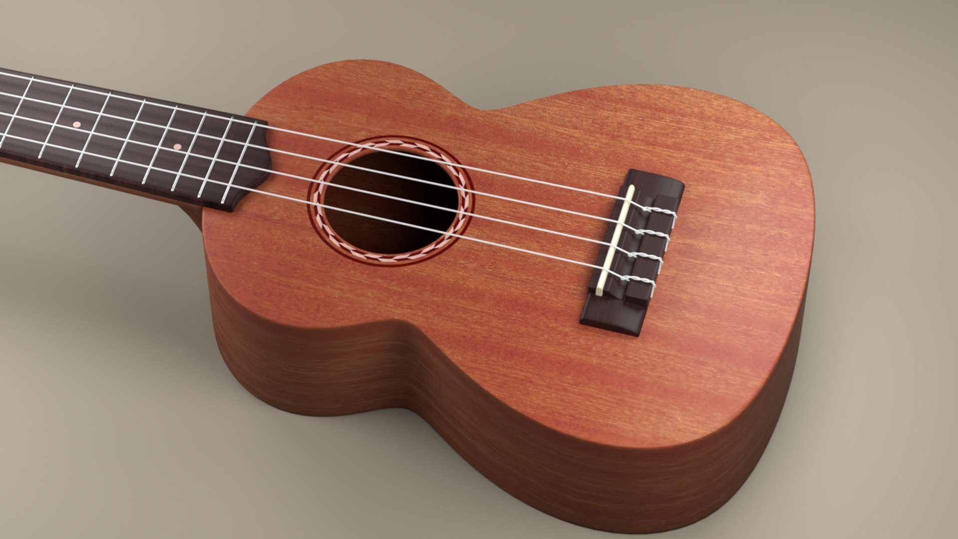 3D Ukulele Instrument Model - TurboSquid 1413075