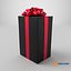 Gift Box with a Bow Black v5