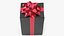 Gift Box with a Bow Black v5