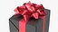 Gift Box with a Bow Black v5