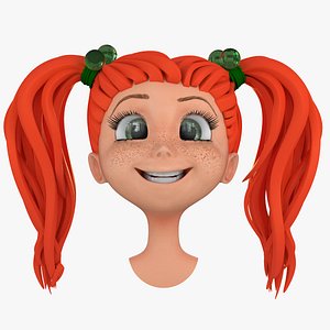 Cartoon Girl Head B3