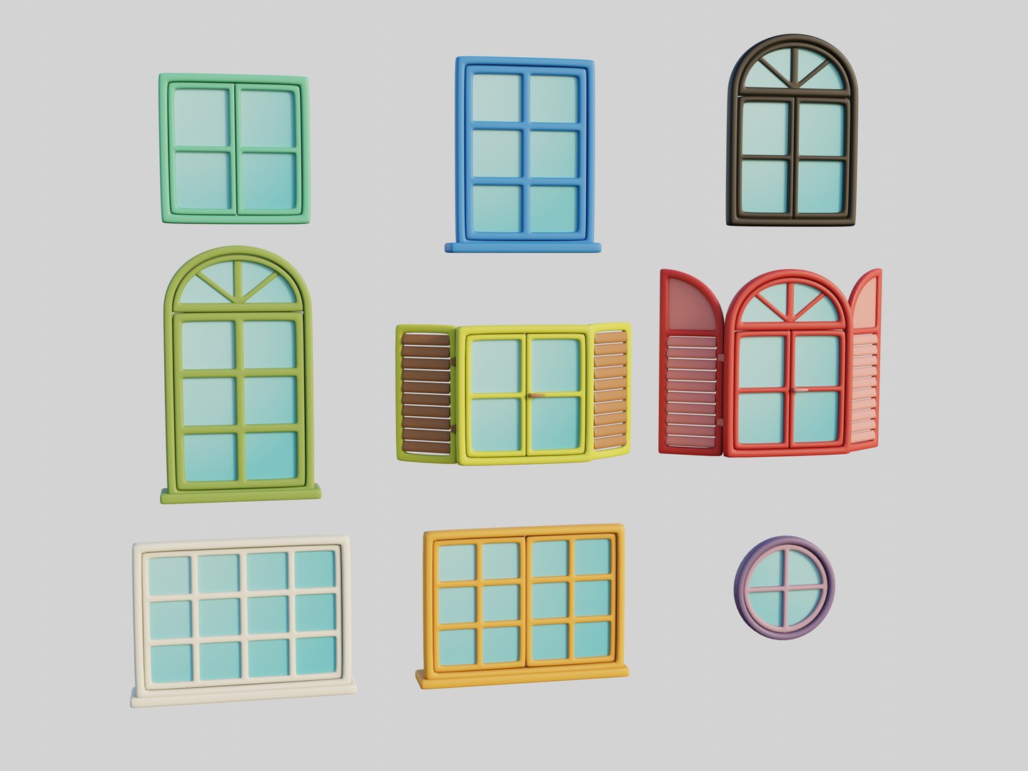 Cartoon Windows Collection 1 3D model - TurboSquid 1909257