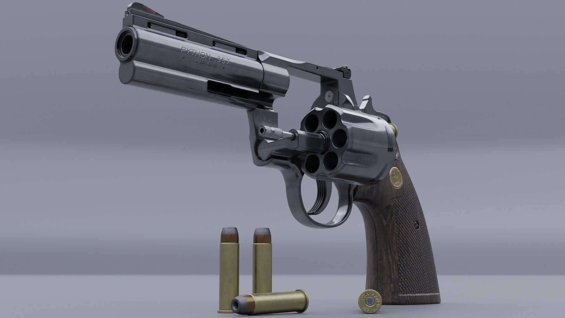 3D Colt Python 357 4 Inch Polished Model - TurboSquid 2035861