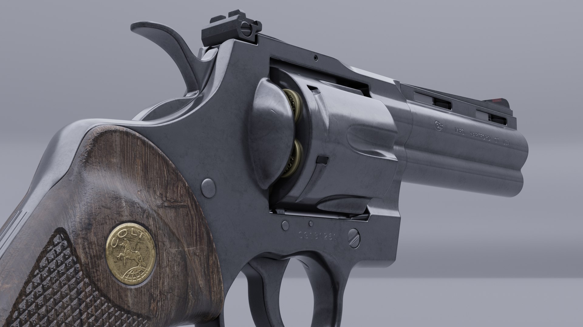 3D Colt python 357 4 inch polished model - TurboSquid 2035861