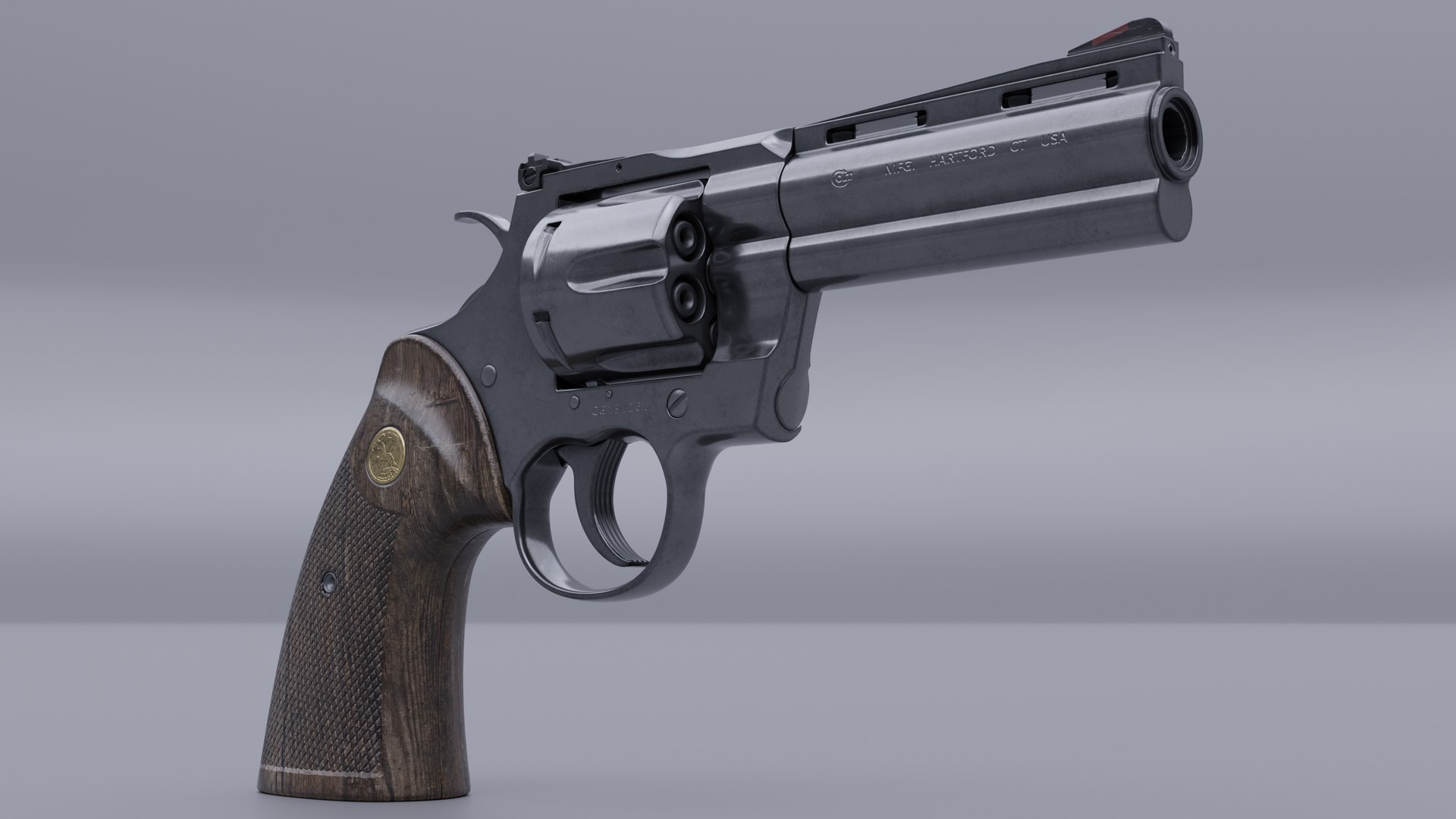 3D Colt python 357 4 inch polished model - TurboSquid 2035861