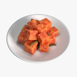 3D Kkakdugi - diced radish kimchi  - Korean food