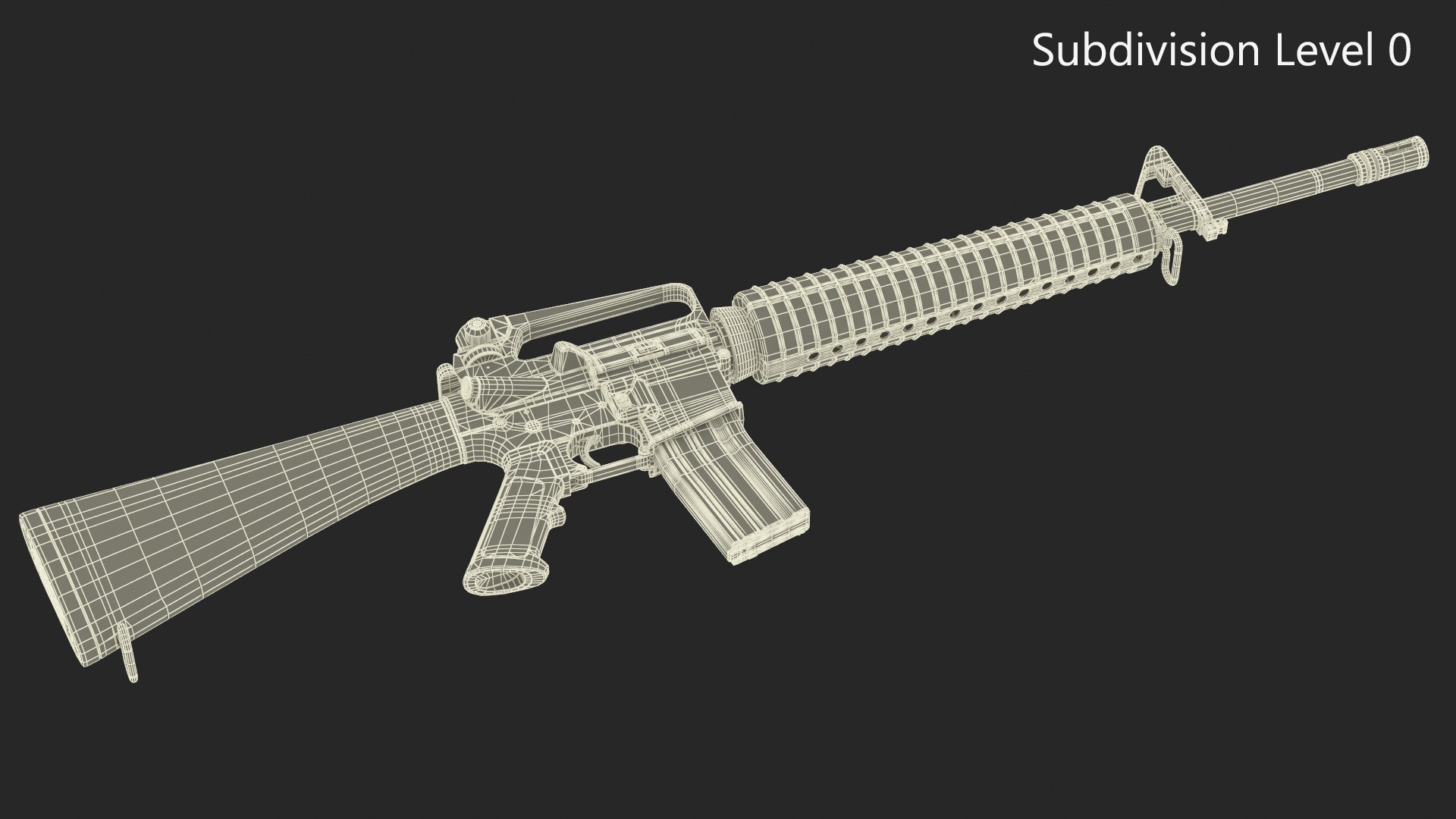3D M16 A2 Modern Firearm - TurboSquid 2189792
