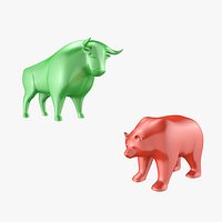 Bull and Bear Wallstreet Sculpture