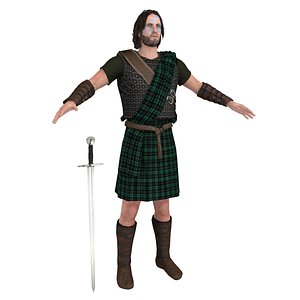 3D scottish warrior 1