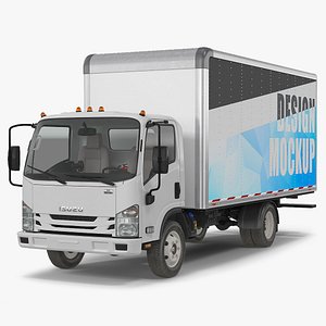 Box Truck Isuzu NPR 2018 Mockup