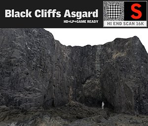 3d black cliffs 16k