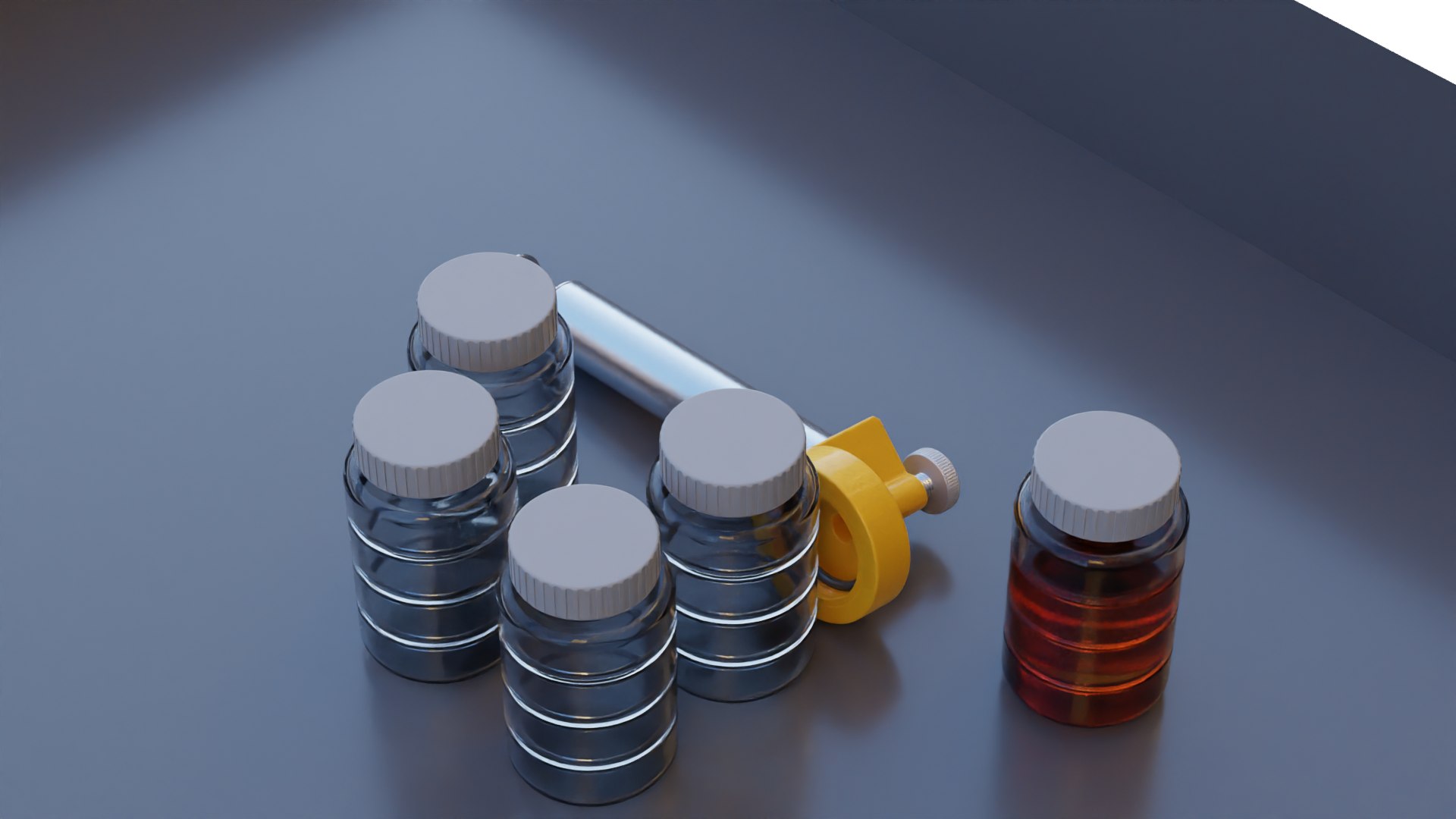 Vacuum Pump And Oil Sample Bottles 3D Model TurboSquid 2128648