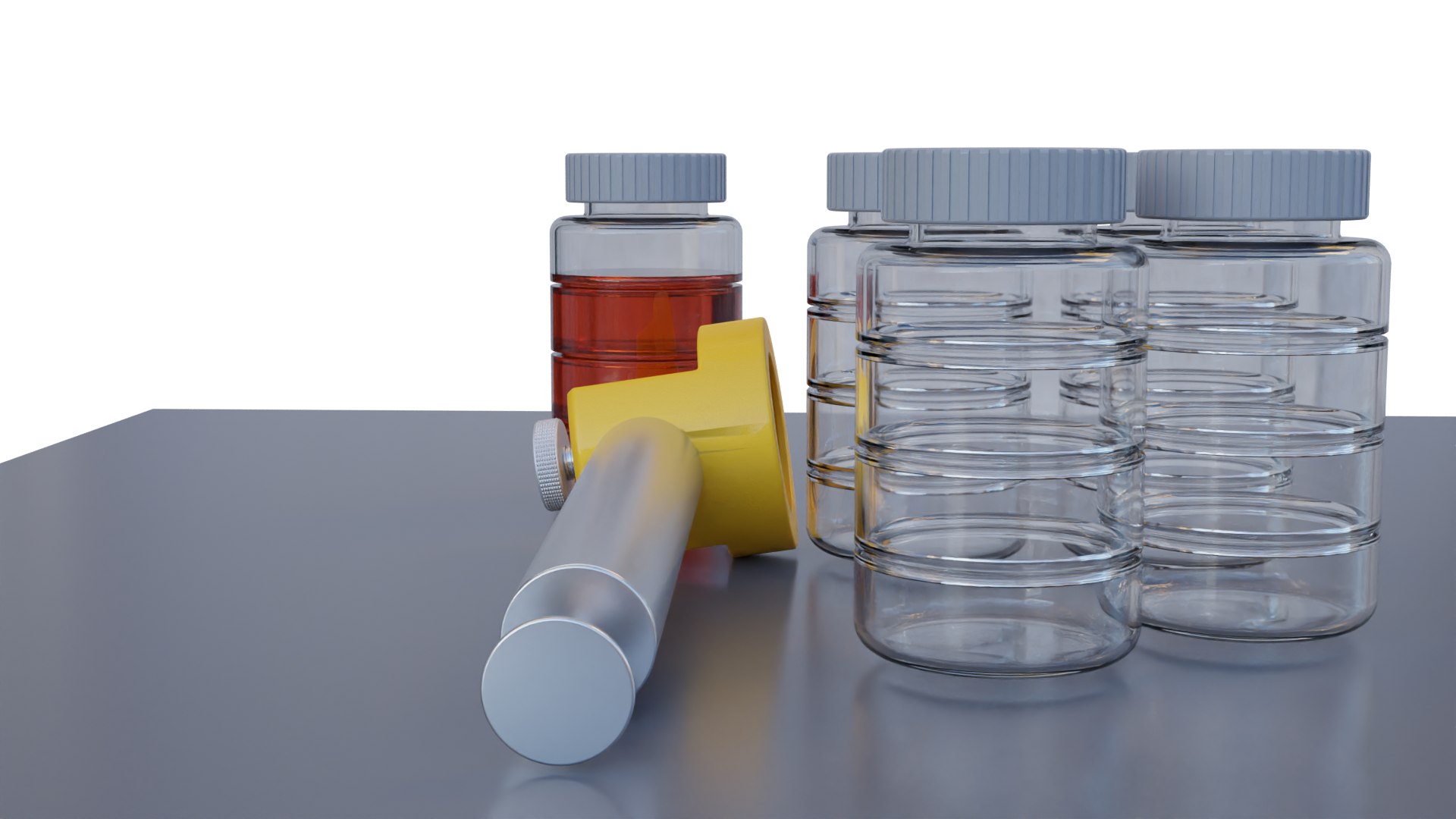 Vacuum Pump And Oil Sample Bottles 3D Model TurboSquid 2128648