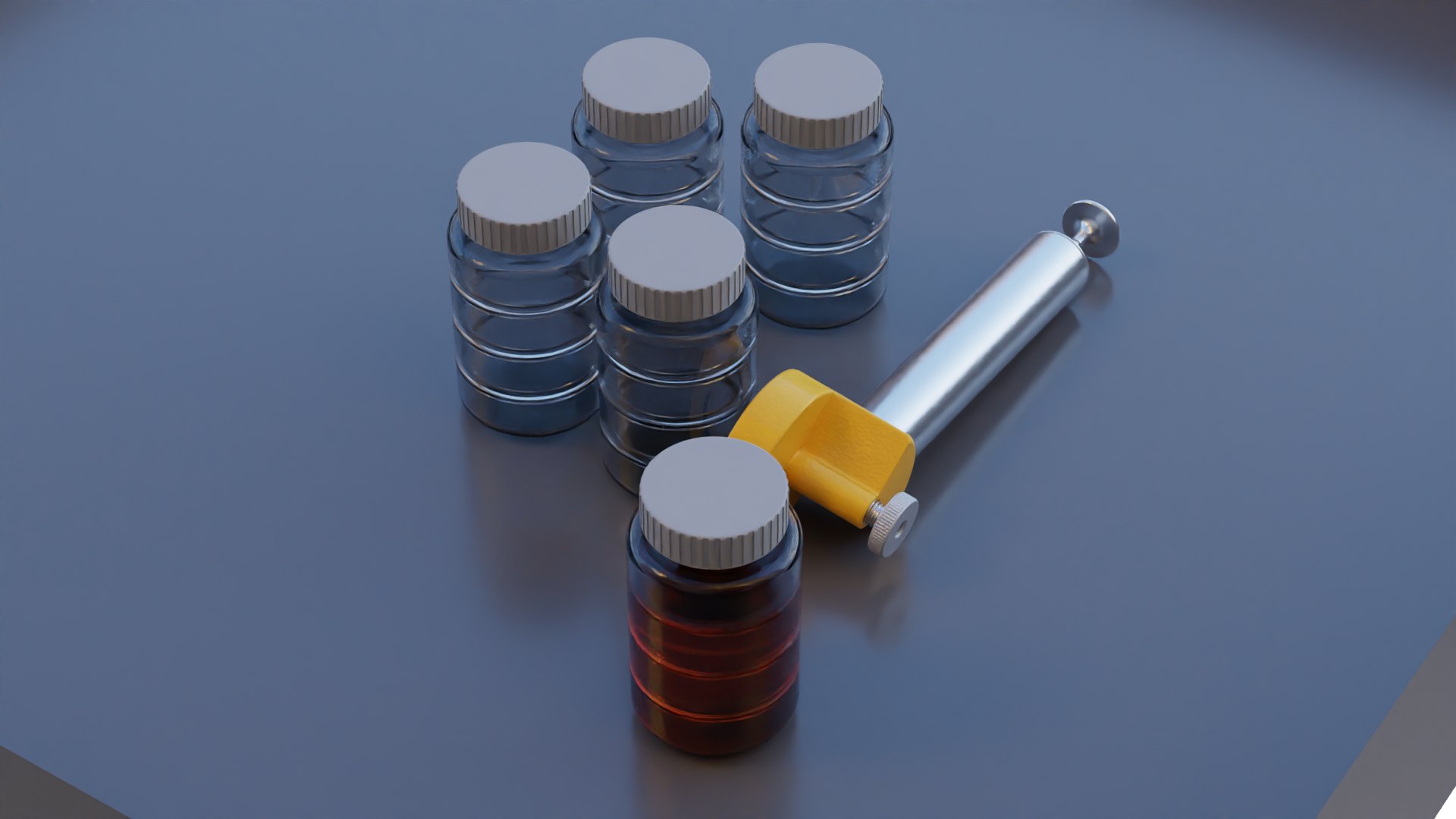 Vacuum Pump And Oil Sample Bottles 3D Model TurboSquid 2128648