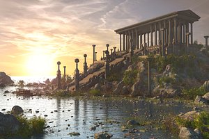 Fantasy Mountain Temple