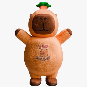 Capybara Inflatable Costume 3D model