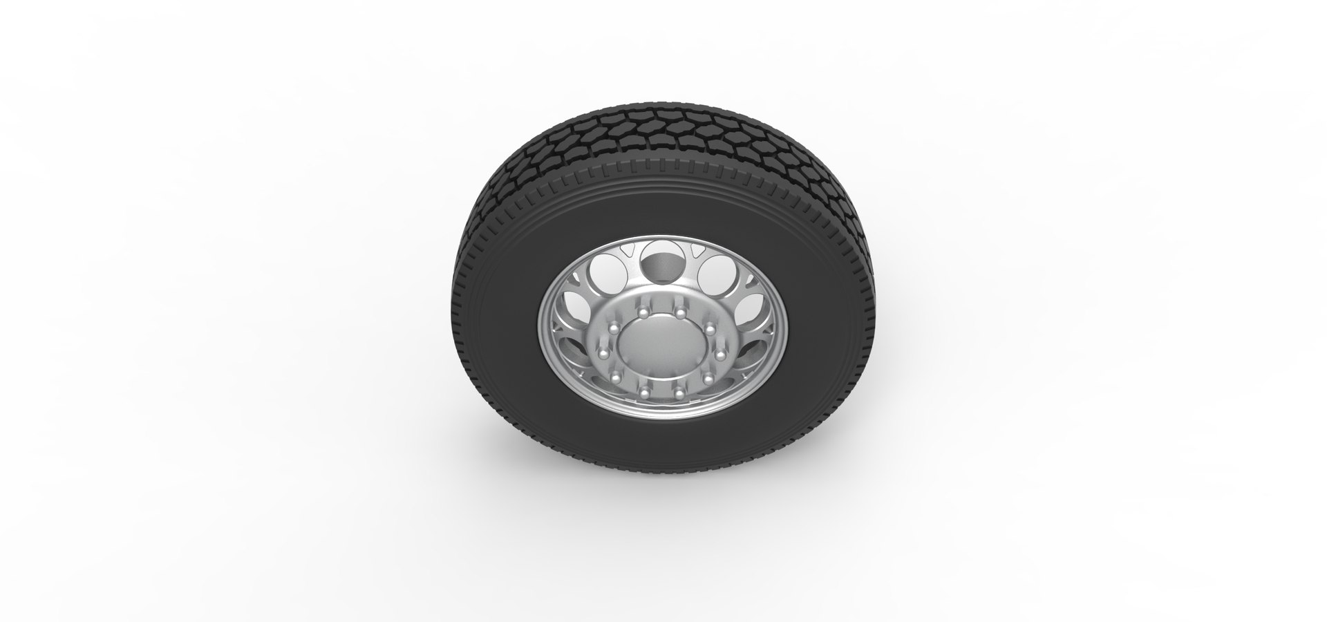 Diecast Front Custom Wheel Of Semi Truck Version 6 Scale 1 To 25 3D - TurboSquid 2082552