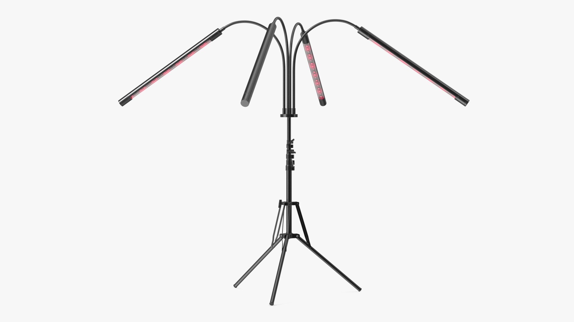 LED Grow Light Stand Short Red 3D model preview