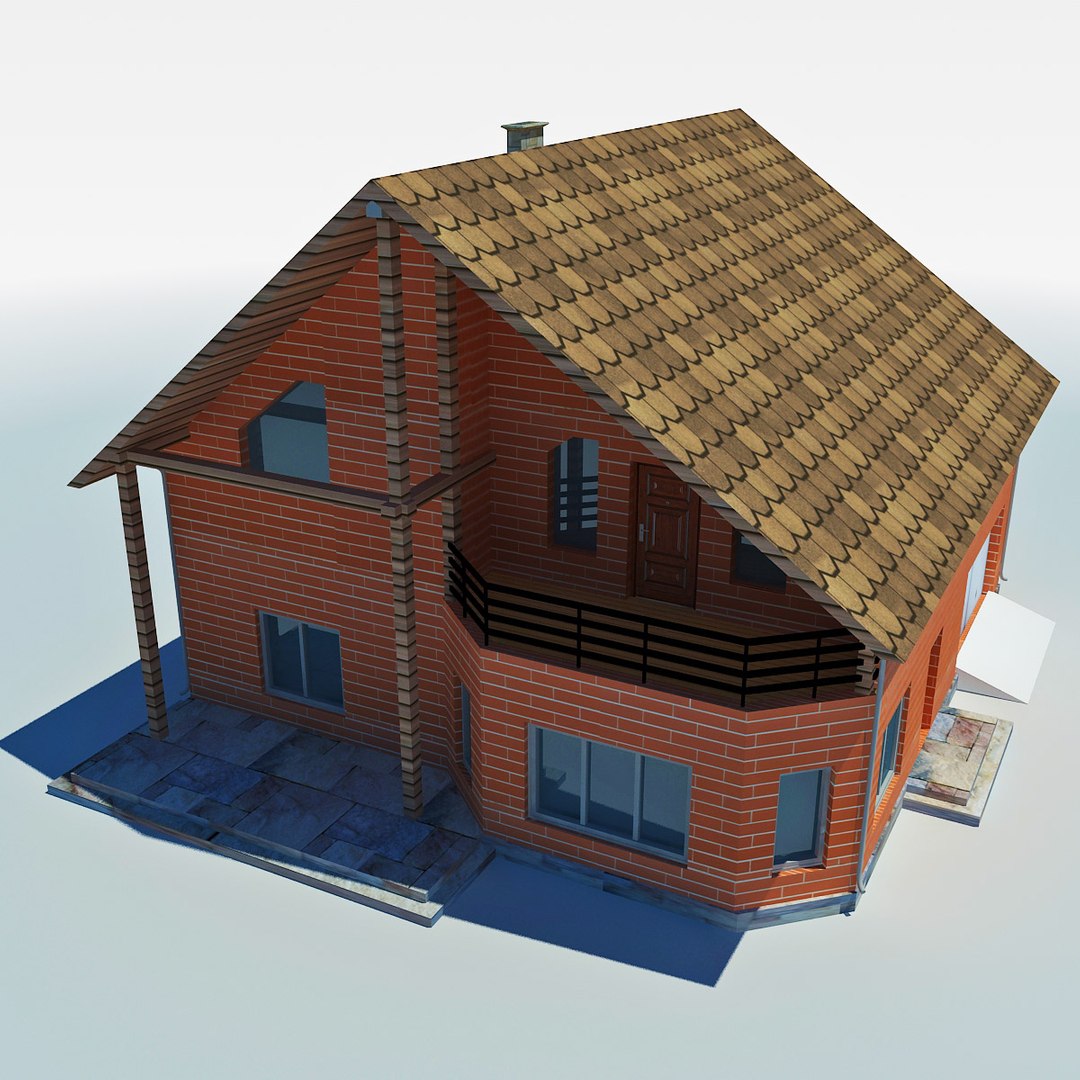 3d Model Low-poly Cottage