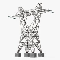 Horizontal Lattice Power Tower Gray