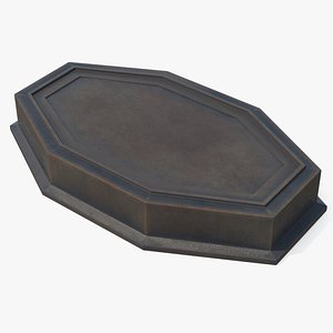 3D model Bronze Pedestal for Statues Worn