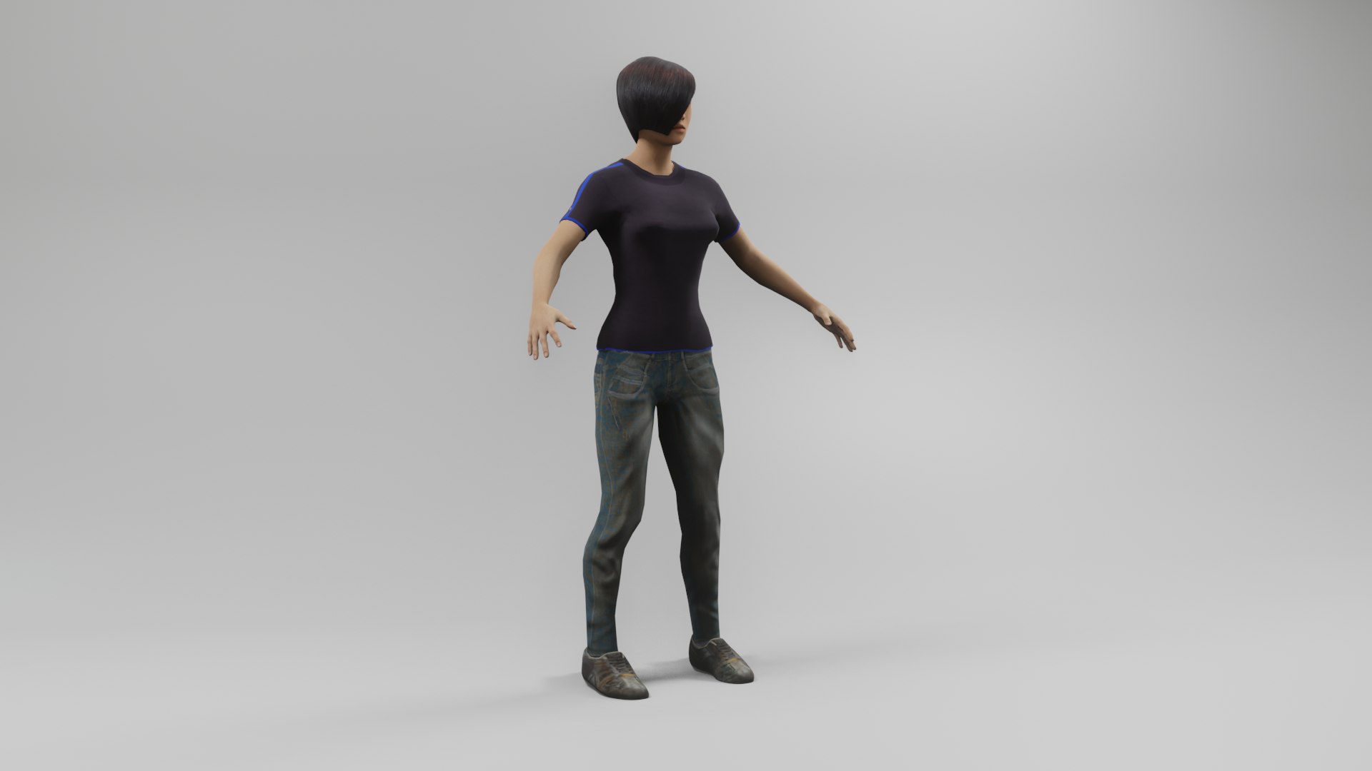 3D Female Character - Low Poly - Game Ready Model - TurboSquid 1804695