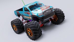 Rc truck model in Blender 3D 3D model