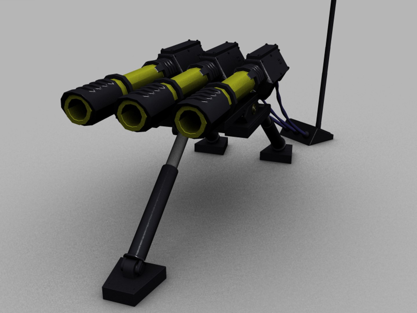 3d Mountet Laser Model