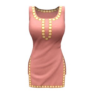 Traditional Indian Clothing Salwar Kameez Top 3D