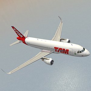 3d sharkleted airbus a320neo tam