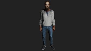 Realistic 3D Model of a Mature Hardworking Man