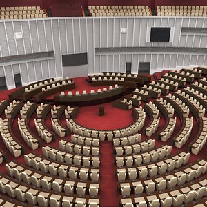 Parliament Chamber Interior 3D model