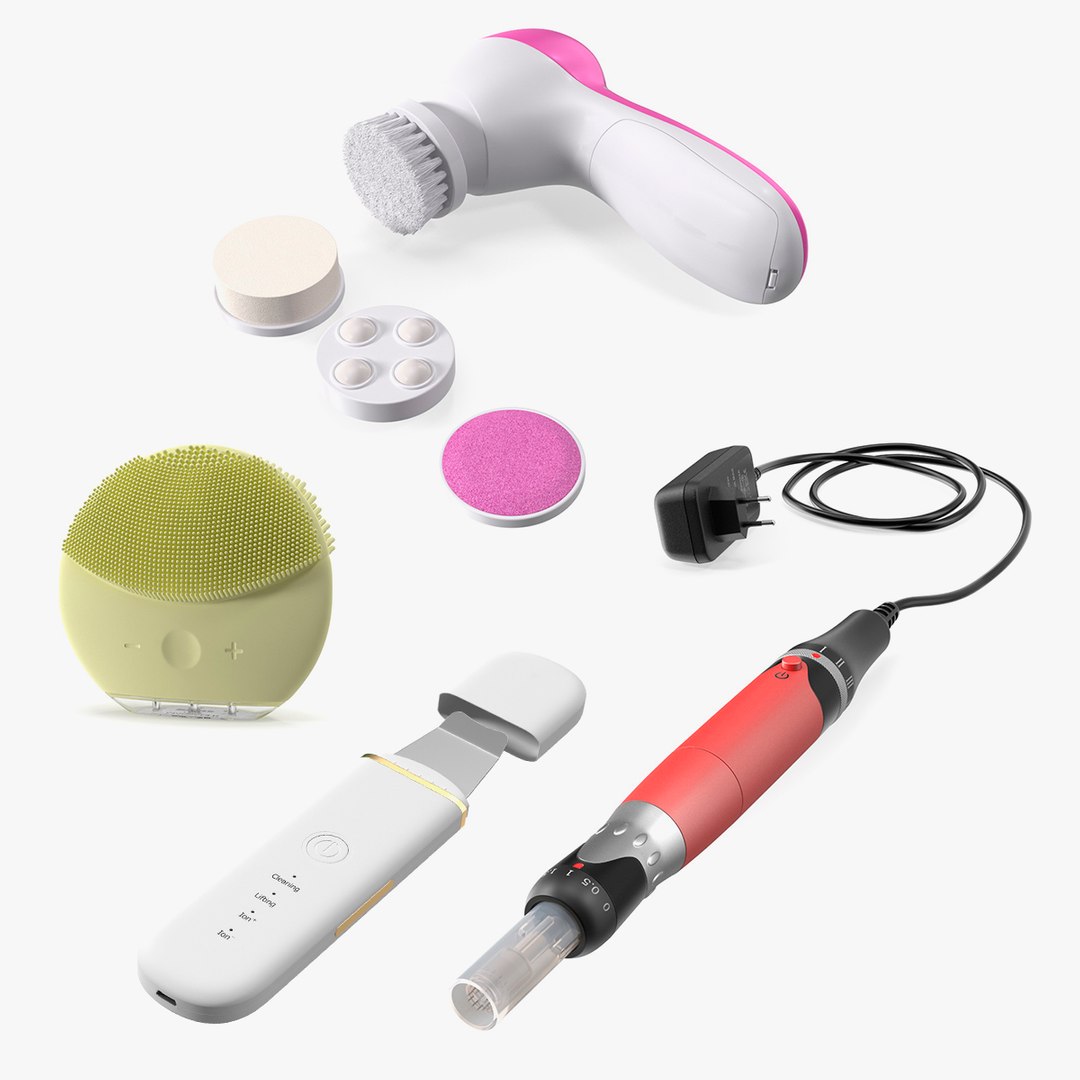 Electric Facial Massagers Collection 2 3D model preview