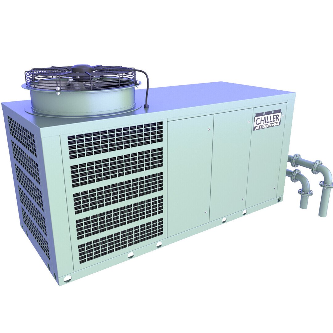 Rooftop Chiller System 4 3D Model TurboSquid 2098366