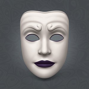 neutral theater mask 3D model
