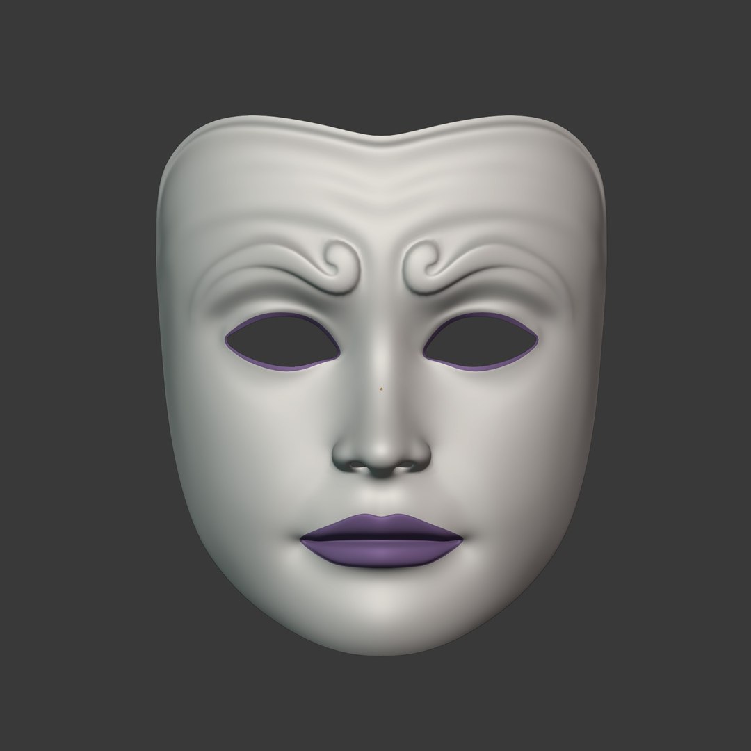 neutral theater mask 3D model https://p.turbosquid.com/ts-thumb/8T/MAERnJ/UI/i4/jpg/1615288686/1920x1080/fit_q87/b74199b9d0a0bb743a88d63e261d9785d47b391e/i4.jpg