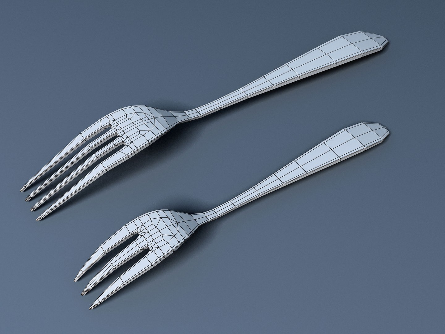 forks pastry 3d max