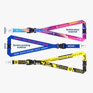 Lanyard with buckle 3D model