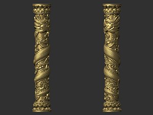 3D Dragon Pillar