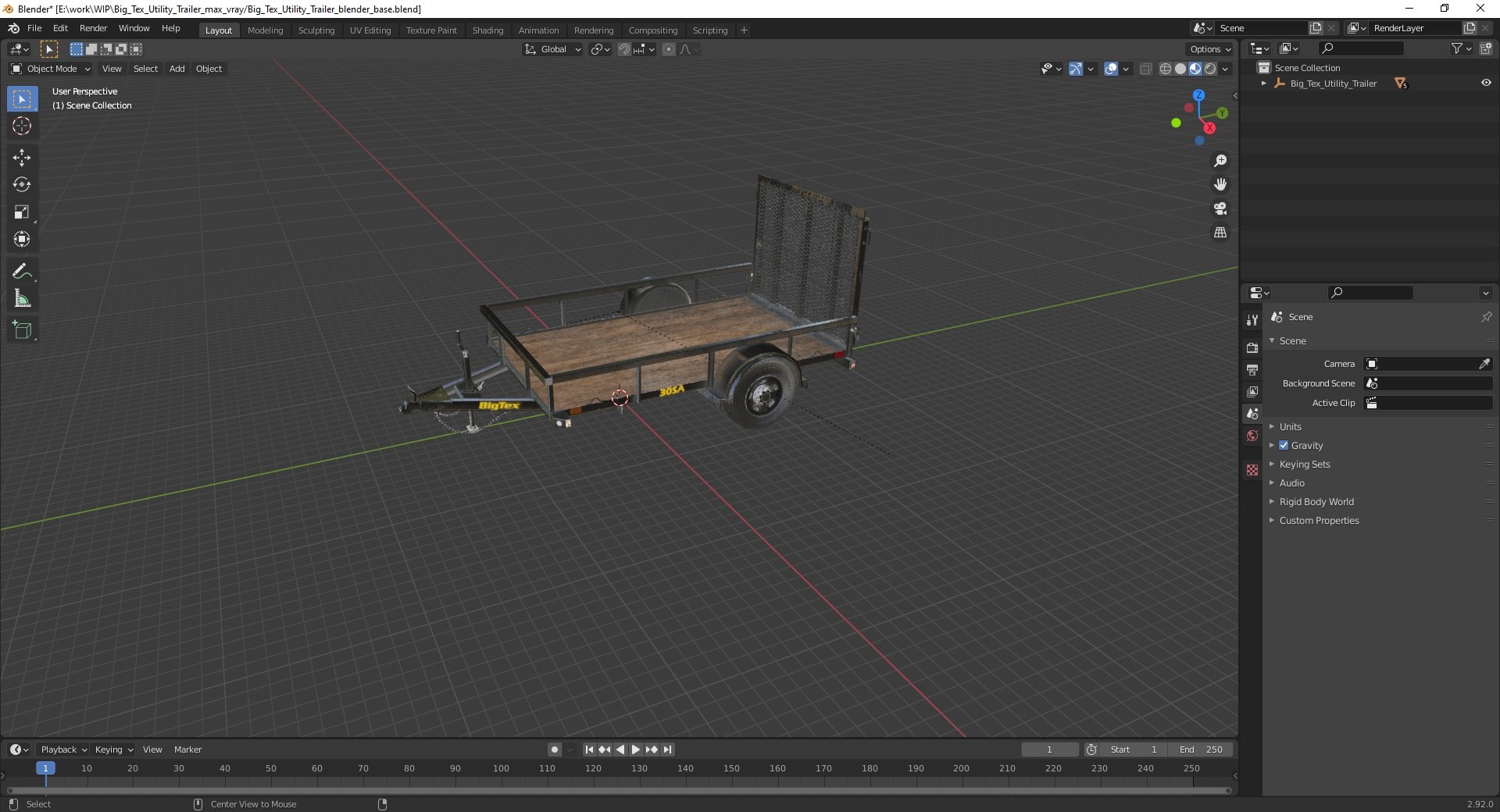 3D Big Tex Utility Trailer Model - TurboSquid 2091544