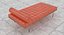 Knoll Orange Leather Barcelona Couch
