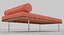 Knoll Orange Leather Barcelona Couch