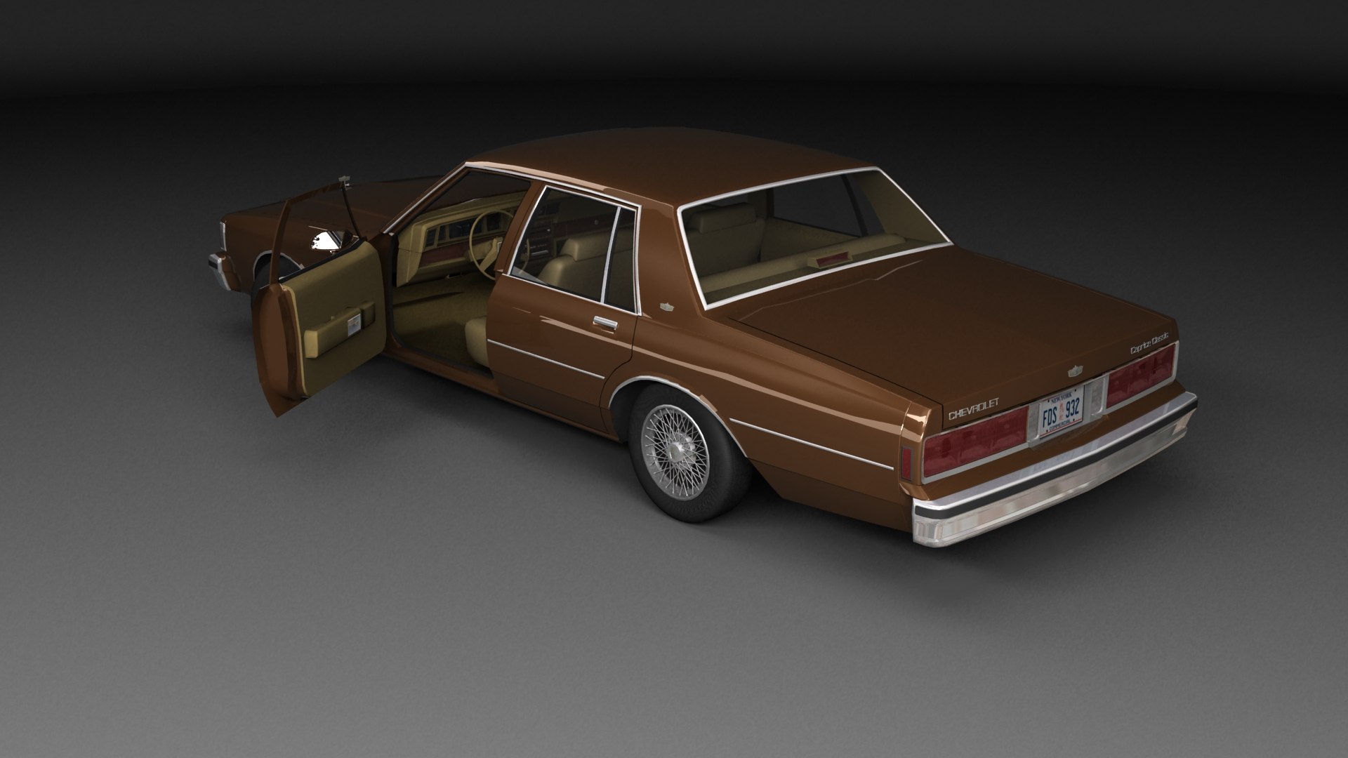 1987 Chevy Caprice model https://p.turbosquid.com/ts-thumb/8T/c9PtF1/Bz/1987_chevycaprice_011/jpg/1683021483/1920x1080/fit_q87/722c00be292fb8d8eb3a99eeee7afd20576a4972/1987_chevycaprice_011.jpg