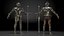 3D Medieval Knight Black Gold Full Armor Neutral Pose model