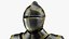 3D Medieval Knight Black Gold Full Armor Neutral Pose model