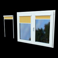 shutter window cover with window
