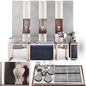 jewelry store showcase 3D model